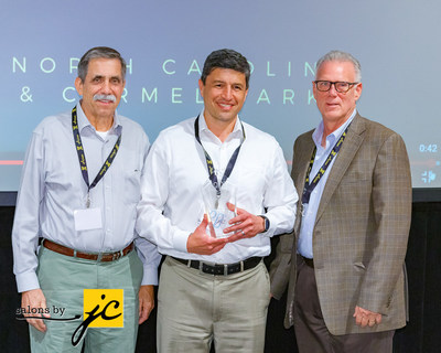 The Salons by JC Franchisee of the Year 2018, Luis Moreno (middle) with Co-Founders Jack Griffey (left) and Cecil Miller (right).