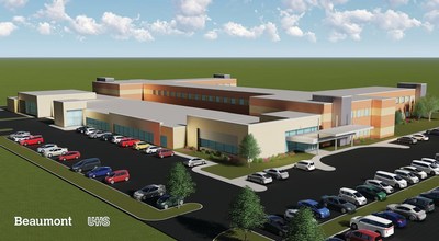 An artist's rendering of the new Beaumont & University Health Services facility to be located in Dearborn, Michigan. Construction will begin in early 2019.
