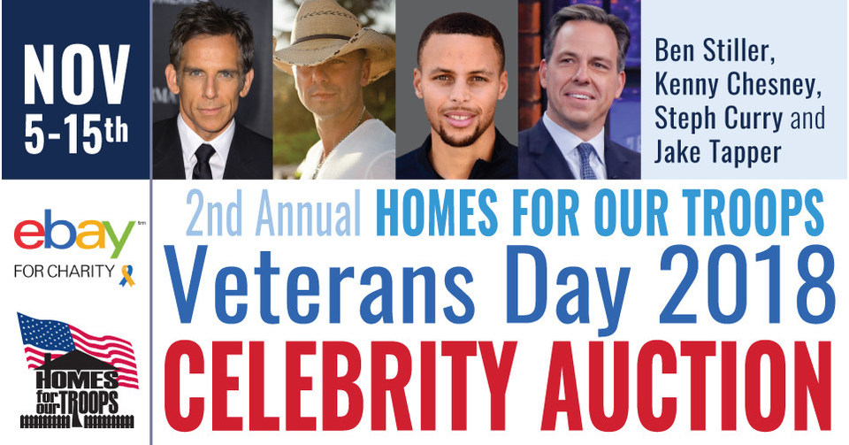 Homes For Our Troops 2nd Annual Veterans Day Celebrity Auction with