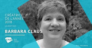 Barbara Claus reçoit le Prix du CALQ - Créatrice de l'année des Laurentides