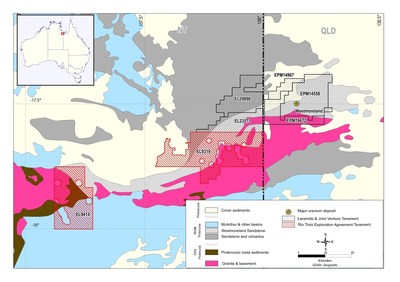 Figure 1 – Murphy Project (red outline) (CNW Group/Laramide Resources Ltd.)