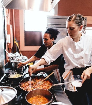 Global eats are celebrated in Kent, Washington at Project Feast, a nonprofit that trains refugees and immigrants in the food industry.