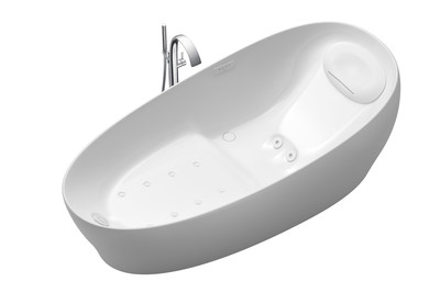 A CES 2019 Innovation Awards Honoree, TOTO’s Flotation Tub simulates zero gravity by offering bathers the experience of total weightlessness. Its unique body posture—with the buttocks lower than the slightly bent legs—quiets the brain’s response to stress and arousal for deep relaxation. Water flows from an ergonomic pillow keeping the neck and shoulders warm. HYDROHANDS jets create the experience of real hands massaging the lower back. Special air jets envelop the body in a therapeutic flow.