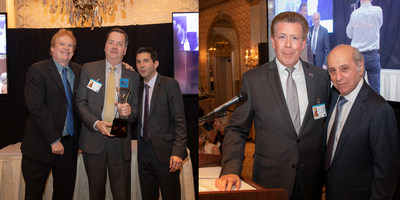 Celebrating at The Cannata Report's 33rd Annual Awards & Charities Dinner are (from left to right): Scott Cullen, editor-in-chief, The Cannata Report; Shane Coffey, vice president, product management, Sharp Imaging and Information Company of America; CJ Cannata, EVP/publisher, The Cannata Report; Joseph Burt, vice president, development, Hackensack University Medical Foundation; and Frank Cannata, president and CEO, The Cannata Report.