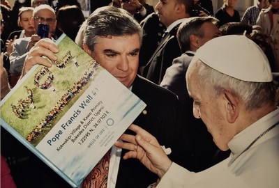 Pope Francis Receives Wells of Life Photobook