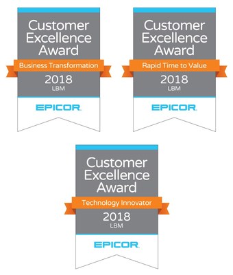 “The Epicor Customer Excellence Award program gives us an opportunity to recognize those customers that are at the forefront of their industries thanks to the implementation of our easy-to-use solutions that stimulate their business growth. This year we are pleased to highlight these outstanding companies for their business accomplishments as well as support valuable causes in their communities.” - Kevin Hodge, Senior Director, Product, LBM, Epicor