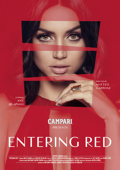 Ana De Armas revealed as the star of Campari Red Diaries 2019, Entering Red, a short movie directed by Matteo Garrone (PRNewsfoto/Campari)
