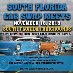 The South Florida Car Swap Meet, Car Corral, Car Show, and Car Club Challenge Returns to the Fairgrounds This Sunday
