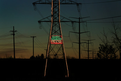 ITC Michigan is lighting up 10 150-foot tall transmission towers with colorful holiday decorations. The transmission towers are decorated with approximately one-third mile of rope lights (17,700 bulbs). The displays include 10- by 15-foot Happy Holidays signs and brightly lit stars at the tower tops. The festive lights will shine every evening from Nov. 16 through Jan. 4.