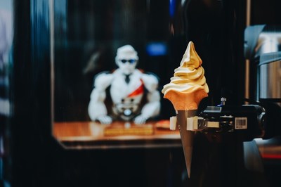The robotic arm at KFC’s fully automated dessert station in Suzhou