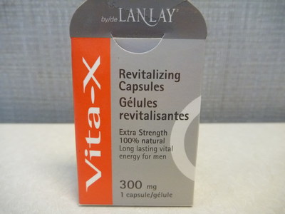 Gélules revitalisantes Vita-X (1 gélule, pas de NPN sur l’étiquette) (Groupe CNW/Santé Canada)