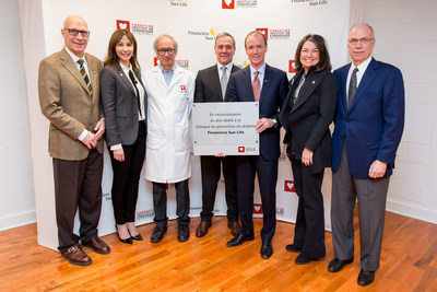 En cette Journée mondiale du diabète, la Financière Sun Life a fait un don de 450 000 $ pour la création de la Clinique de prévention du diabète Financière Sun Life de l’Institut de Cardiologie de Montréal. (Groupe CNW/Financière Sun Life Canada)