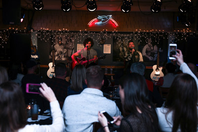Award-winning country music duo Dan + Shay perform a special acoustic set, including their new song, “Speechless,” sponsored by Aflac and PEOPLE at The Bluebird Café in Nashville, Tennessee, on Nov. 13, 2018. Photo Credit: Anna Webber