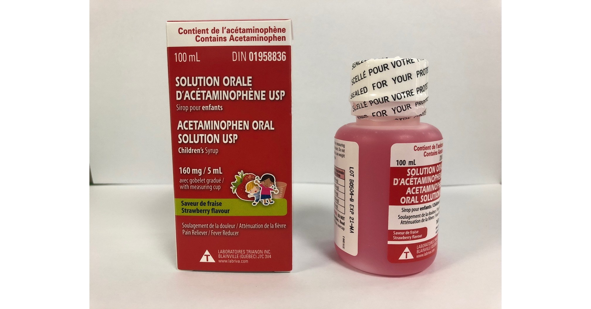Advisory Several children's strawberryflavoured acetaminophen syrups recalled because of