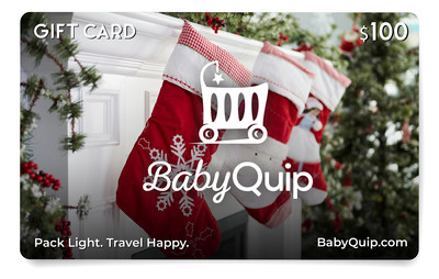 BabyQuip introduces a Travel Happy gift card to help families pack light and more easily navigate busy airports this holiday season. A new survey indicates that 29% of parents are likely to be stressed about packing for upcoming family vacations, while 23% are concerned about not having the baby equipment they need at their destination to relax and fully enjoy their holiday.