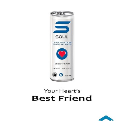 Soul: Cardiovascular Sparkling Water boosts cardiovascular and cell health performance, fights diabetes by reinforcing healthy glucose levels and promotes healthy cholesterol and blood pressure levels.