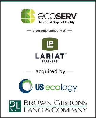 BGL is pleased to announce the sale of Ecoserv Industrial Disposal, LLC , a wholly owned subsidiary of Ecoserv, LLC, to US Ecology, Inc. BGL’s Environmental & Industrial Services team served as the exclusive financial advisor to Ecoserv in the transaction.