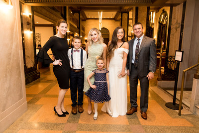 Country duo Maddie & Tae surprise 5-year-old cancer patient Caroline Lantz and her family with a much-needed night away from the hospital to attend the 52nd annual CMA Awards on Nov. 14, 2018, in Nashville, Tennessee, thanks to Aflac – a committed corporate ally in helping defeat childhood cancer. Photo Credit: Sara Kauss Photography