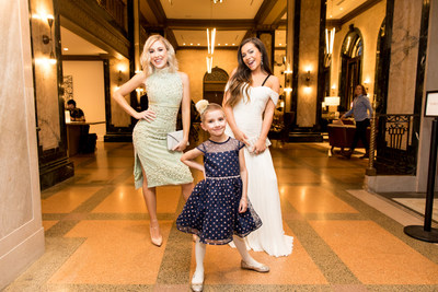 CAPTION: Thanks to Aflac, a committed corporate ally in helping defeat childhood cancer, 5-year-old cancer patient Caroline Lantz shows off her fancy look alongside new friends, country music stars Maddie & Tae, before the CMA Awards on Nov. 14, 2018, in Nashville, Tennessee. Photo Credit: Sara Kauss Photography