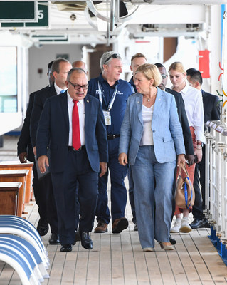At the Asia-Pacific Economic Cooperation (APEC) CEO Summit held Nov. 15 on board Pacific Explorer from P&O Cruises Australia, Ann Sherry, executive chair of Carnival Australia – a part of Carnival Corporation, the world's largest cruise company –  met with Papua New Guinea Prime Minister Peter O’Neill to discuss cruise tourism and its sustained growth in the region.