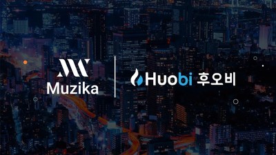 Music (left) and Huobi Korea (right) officially announce the partnership