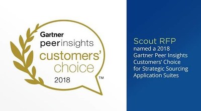 Scout RFP named a 2018 Gartner Peer Insights Customers' Choice for Strategic Sourcing Application Suites