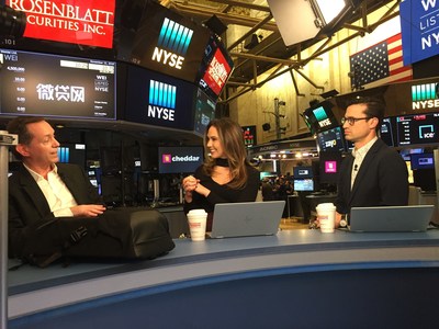 CEO Marcello Leone speaking live at NYSE. (CNW Group/RYU Apparel Inc.)