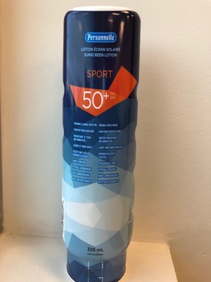 Personnelle Sport Sunscreen Lotion SPF 50+ (CNW Group/Health Canada)