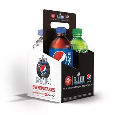 Pizza Hut and Pepsi leverage longstanding partnership and mutual designation as Official Sponsors of the NFL to bring fans the Pepsi Super Bowl LIII Halftime Show Sweepstakes.