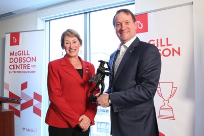 From left to right: Professor Suzanne Fortier, McGill's Principal and Vice-Chancellor and Louis Vachon, president and CEO, National Bank. (CNW Group/McGill University)