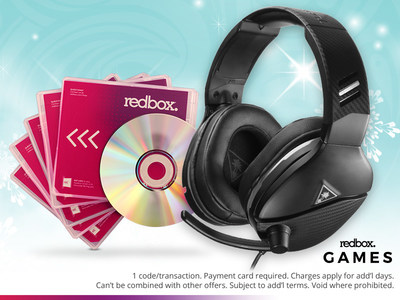 Turtle Beach and Redbox partner to give gamers five free one-night game rentals with any headset purchase from turtlebeach.com