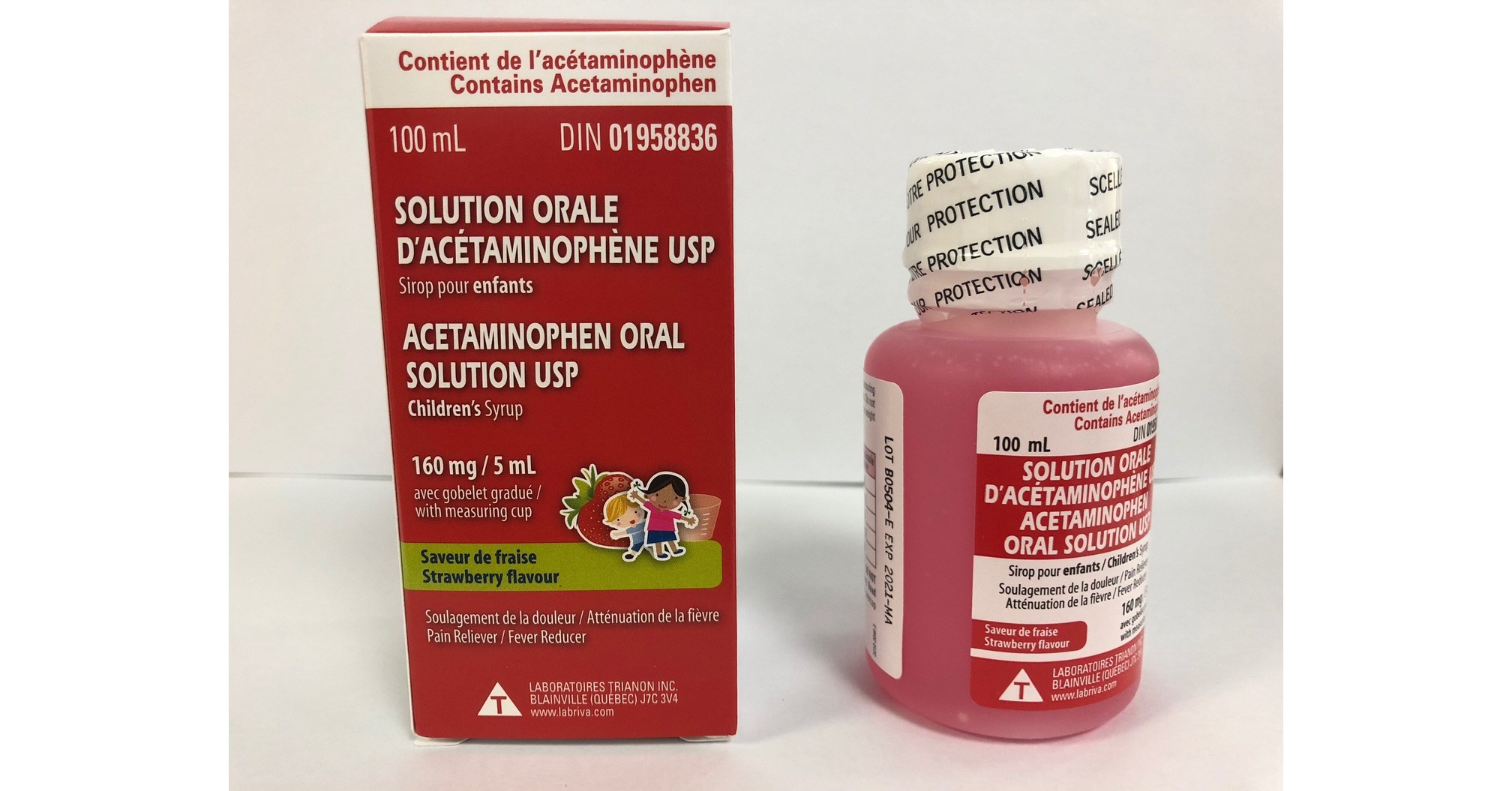 UPDATE Advisory Several children's strawberryflavoured acetaminophen syrups recalled