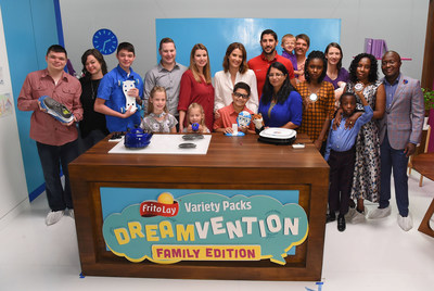 Cobie Smulders Meets the Five Finalist Families of the Frito-Lay Variety Packs Dreamvention Contest.