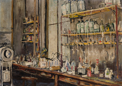 Historic painting depicting Frederick Banting’s insulin laboratory sold for $313,250, ten times its presale estimate (CNW Group/Heffel Fine Art Auction House)