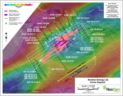 Figure 1: Arrow Deposit Drilling Locations (CNW Group/NexGen Energy Ltd.)