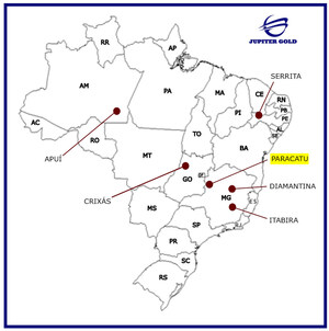 Jupiter Gold Corporation Reports Positive Drilling Results at its Paracatu Gold Project
