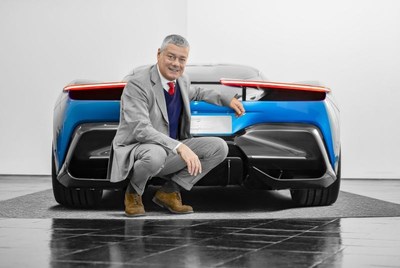 Paolo Pininfarina with PF0 Prototype Paolo Pininfarina with PF0 Prototype