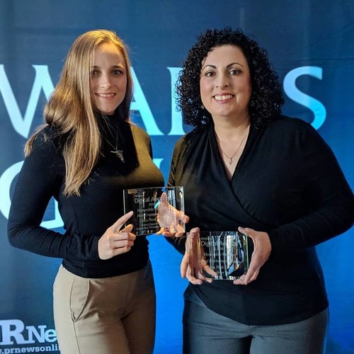 Houston brokerage Circa Real Estate and marketing agency Half-Moon Media accept National recognitions in marketing from PR News in New York, New York, on November 19, 2018.