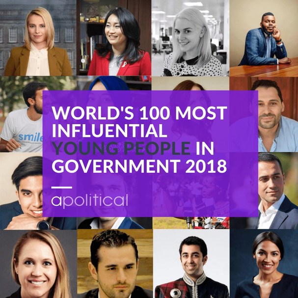 Apolitical Announces World's 100 Most Influential Young People in  Government for 2018