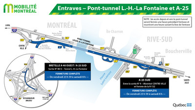 Entraves - Pont-tunnel L.-H.-La Fontaine (Groupe CNW/Ministre des Transports)