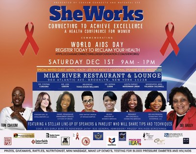 SheWorks Women's Empowerment, Health, and Pampering Conference on Saturday December 1st at Milk River Lounge and Restaurant 960 Atlantic Avenue in Brooklyn, NY