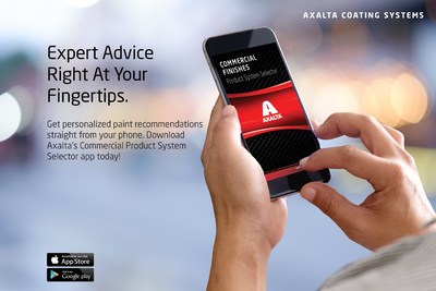 Axalta's Commercial Coatings Product System Selector App is Available for Download Now.