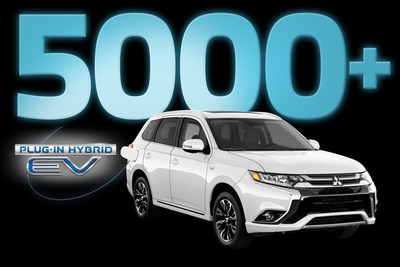 L'Outlander PHEV établit un record canadien avec plus de 5000 véhicules vendus (Groupe CNW/Mitsubishi Motor Sales of Canada)