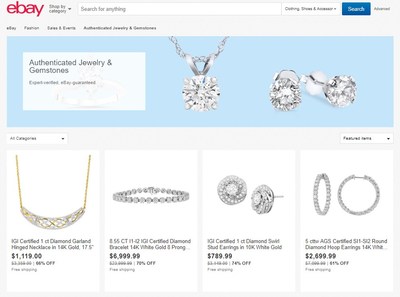 eBay expands eBay Authenticate™ into the luxury jewelry category, offering shoppers more than 45,000 high-end diamond and other gemstone jewelry, verified by professional authenticators.