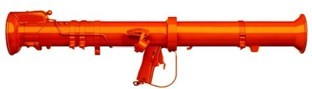 Orange Bazooka (red gun) (CNW Group/Ireland+Hall Communications Inc.)