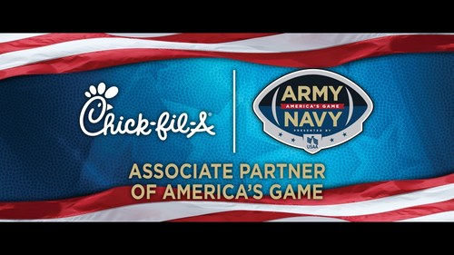 Chick-fil-A hosts pop-up restaurant for military during Army-Navy rivalry game on Dec. 8.