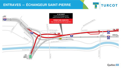 Entraves ? changeur Saint-Pierre (Groupe CNW/Ministre des Transports)