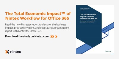 Nintex today released a new Forrester Total Economic Impact™ (TEI) study to help business and IT decision makers experience the significant business benefits and cost savings provided by the Nintex Platform.