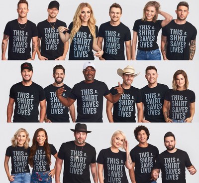 Country music artists share their #thisshirtsaveslives style in support of St. Jude Children's Research Hospital.