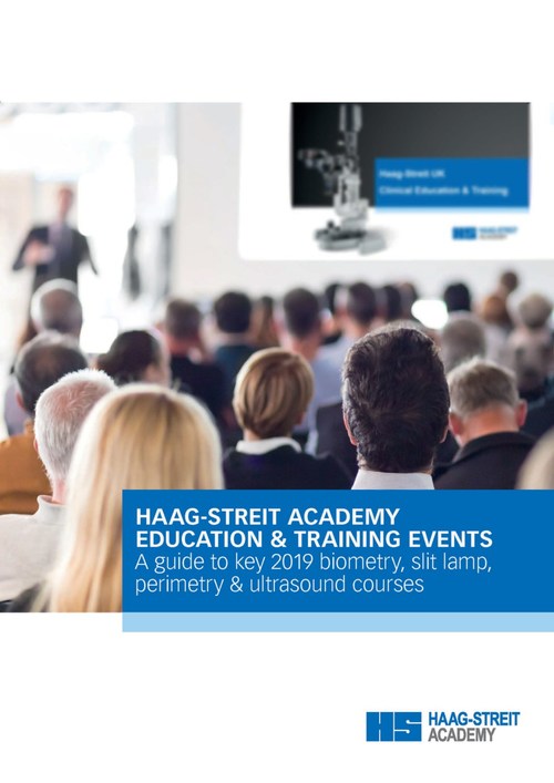 Haag-Streit Academy 2019 Education brochure and calendar (PRNewsfoto/Haag-Streit UK)